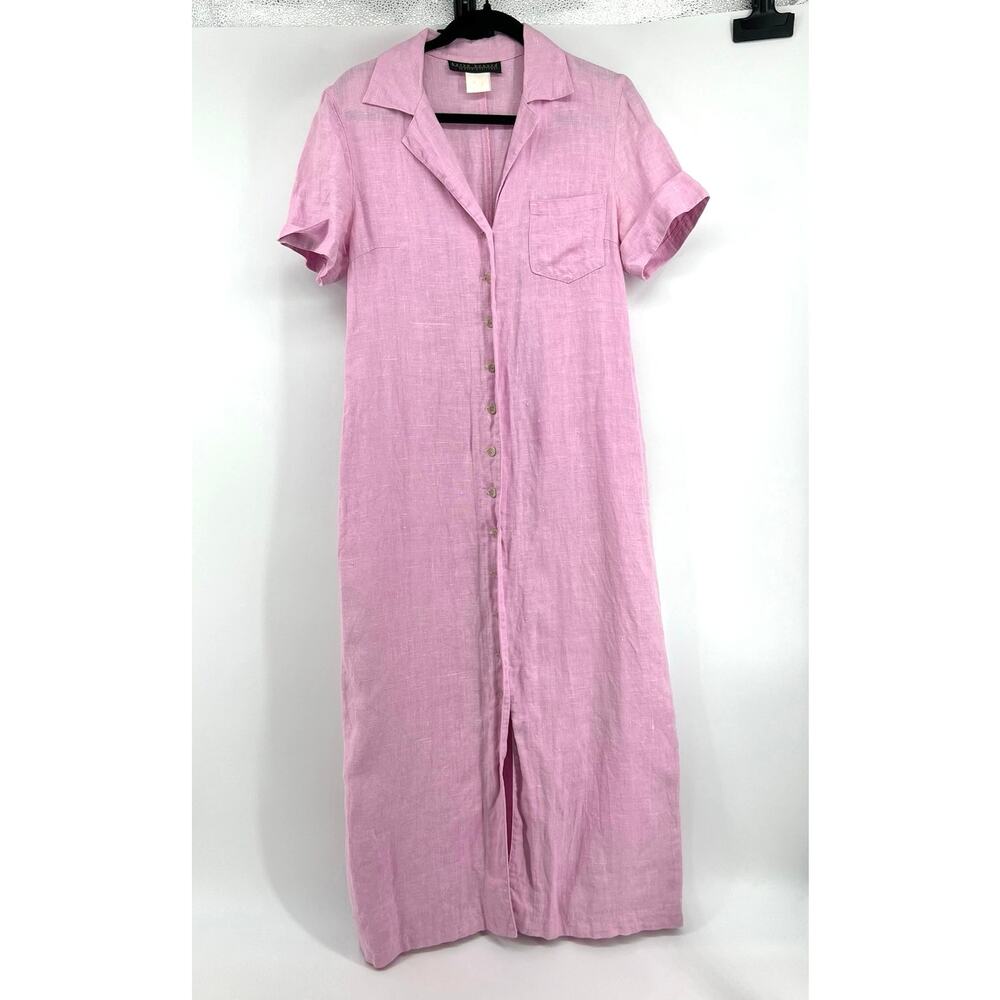 Vintage Harve Benard Women's Button Down Maxi Length Dress Size M/L Pink
